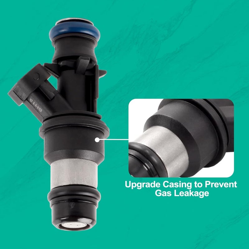 PYHAUTO Fuel Injector FJ315 Compatible with 2002-2005 Silverado 1500 2500 3500,2001-2003 Sierra 1500 2500 3500 4.8L 5.3L 6.0L,Replace 25317628, 17113698, 17113553, FJ10062 8pcs 2 Holes - Image 3